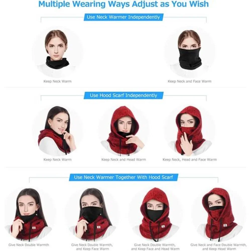 Women's Winter Face Mask Cover Warmer Windproof Breathable - Picture 5 of 6